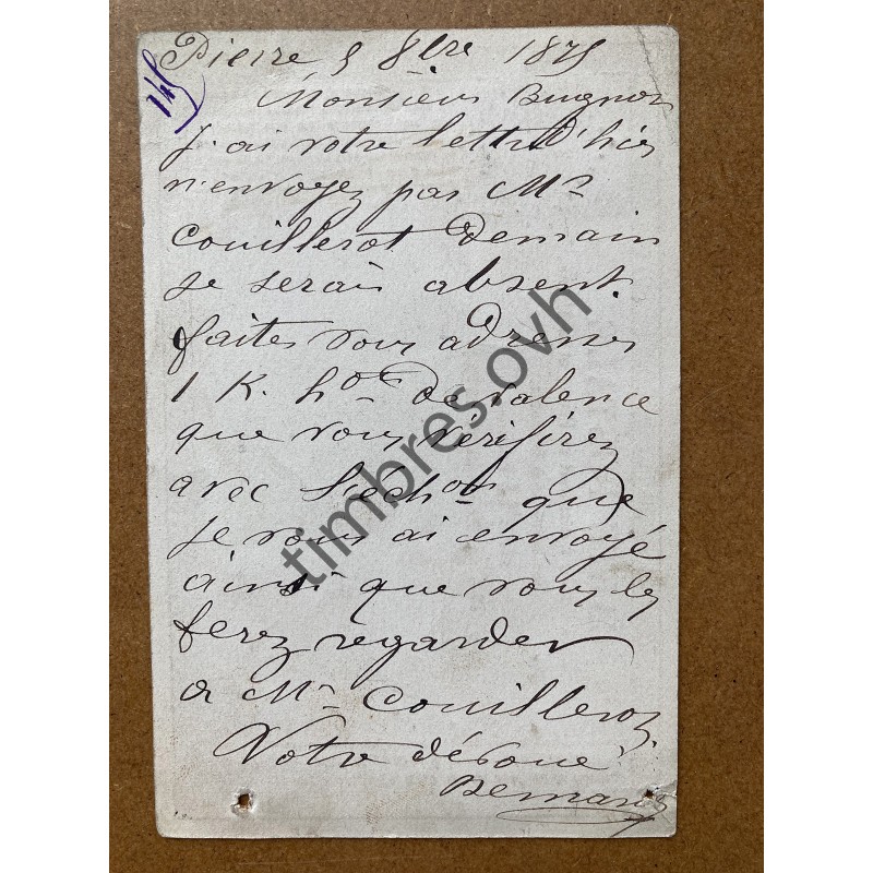 Carte poste fin XIXème - timbre Cérès